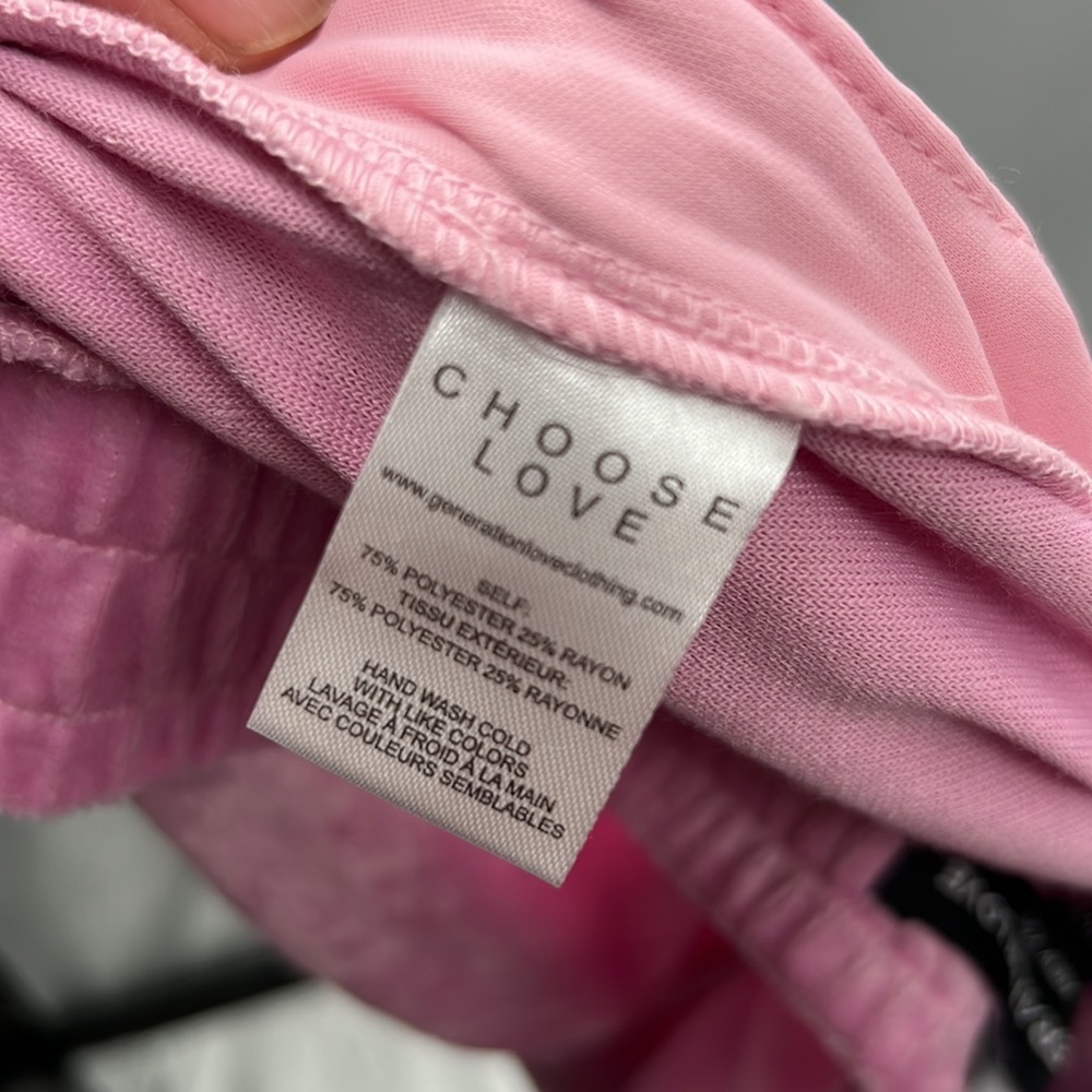 🆕Generation Love Bubblegum Pink Soft Ivy Joggers Loungers Track Choose Love - Picture 10 of 12